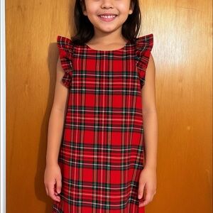 Vineyard Vines Red Plaid Kids Dress